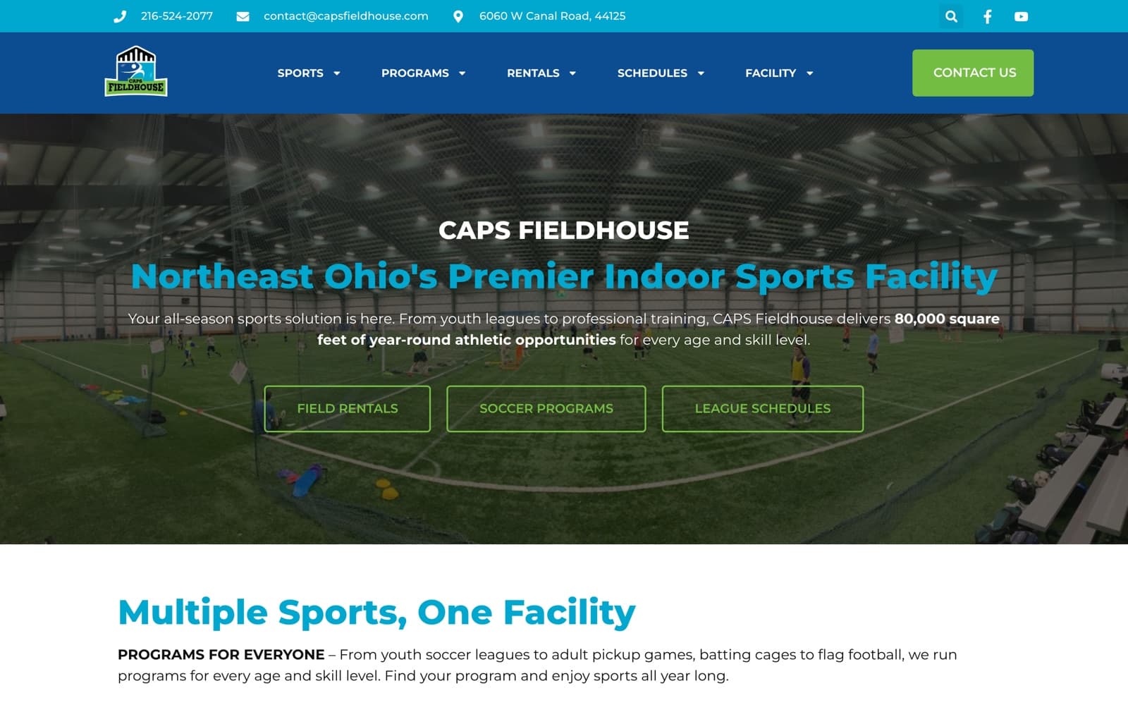 CAPS Fieldhouse homepage